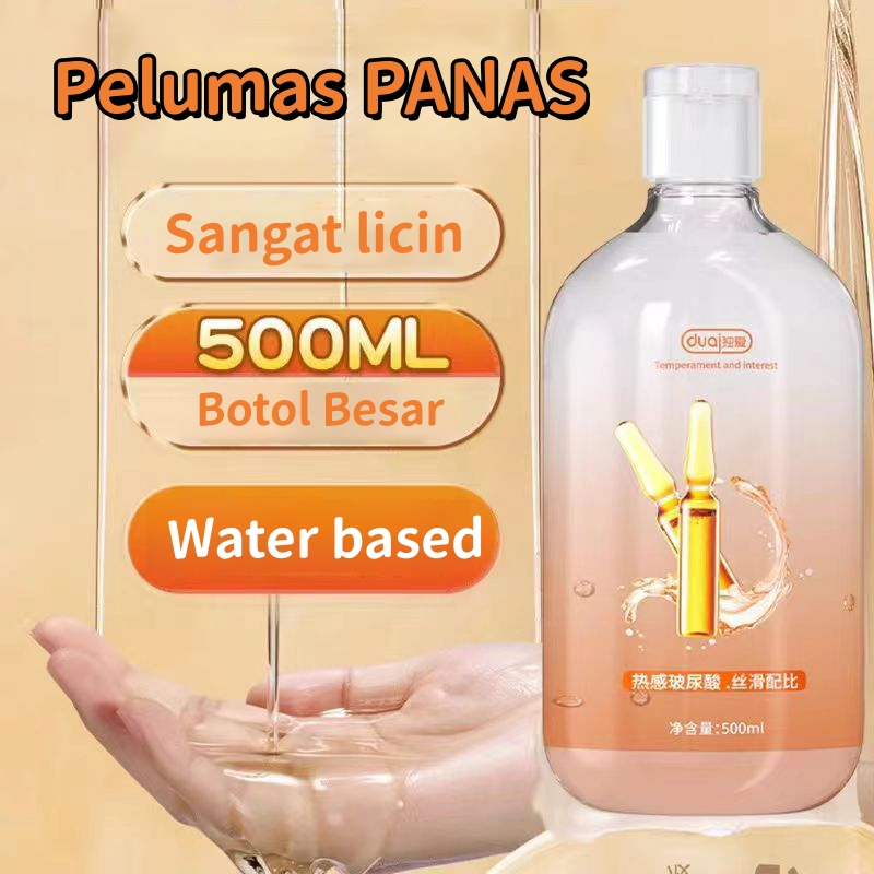 AMAN Bisa DIjilat ORI Pelumas Panas Lubricant Tahan Lama Gel Pelumas Wanita Pria 500ml Botol Besar A