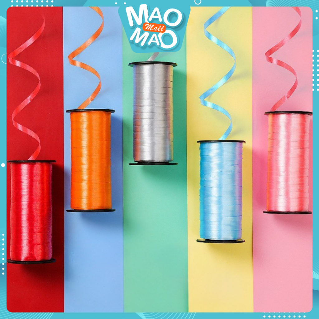 

MAOMAO Pita Balon Panjang 90 Meter Pita Roll Gulung 90M Pita Warna Warni Polos Tali Balon 90Meter Ribbon Balloon Roll Tali Dekorasi Pesta Ulang Tahun Curly Ribbon