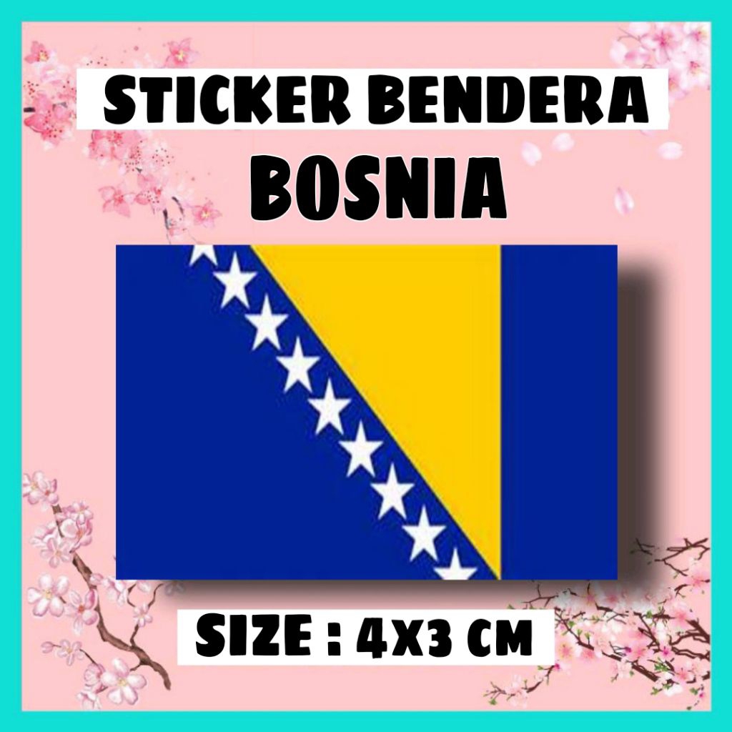 

STICKER BENDERA BOSNIA | COUNTRY NEGARA EROPA ASIA AFRIKA INTERNASIONAL MANCA NEGARA LUAR NEGERI