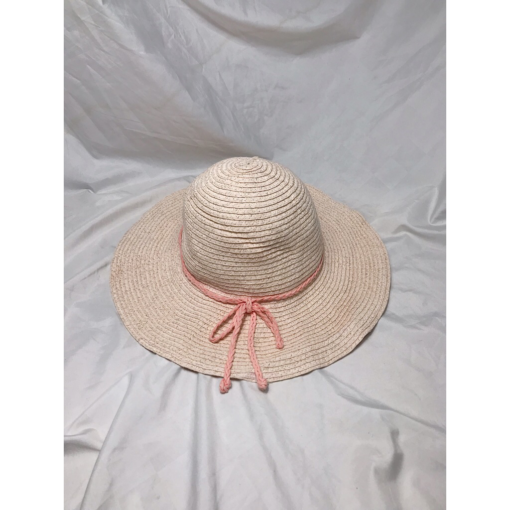 Nego Boskuu > H&m Variatif Beach Hat Original - Light Pink (Aksesoris)|Preloved/2nd/Second/Bekas|Per