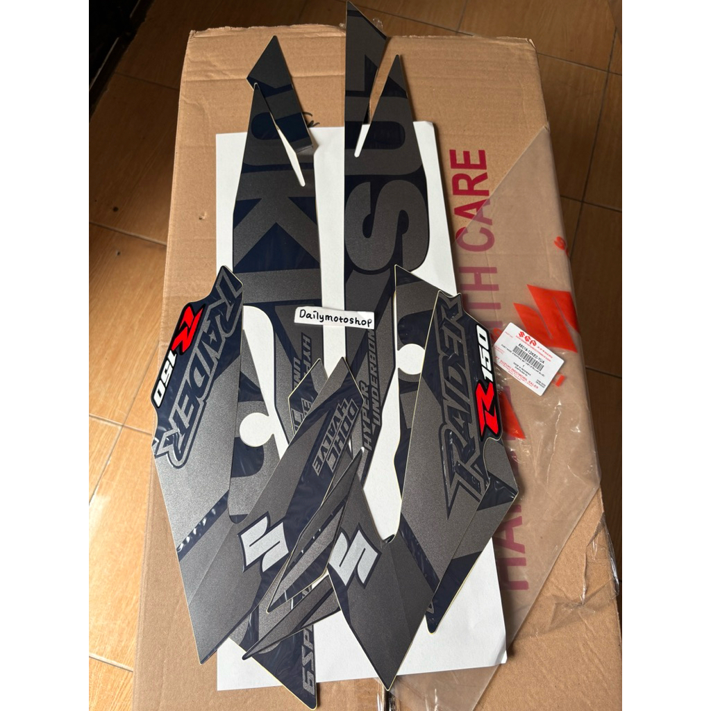 Striping Set Stellar Blue Satria Fu Fi Tulisan Raider Fi Original SGP