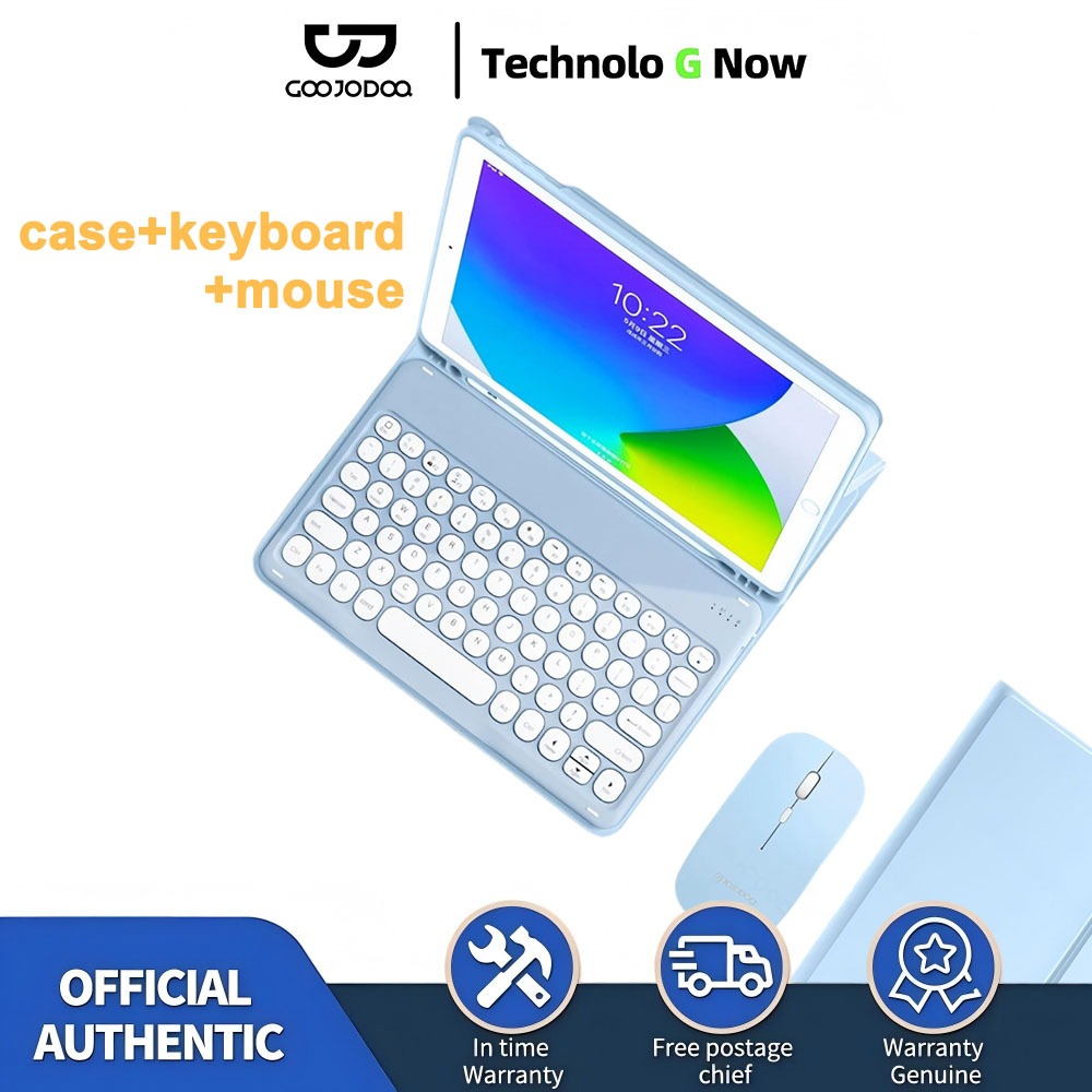 Goojodoq Bluetooth Keyboard Mouse iPad Case For iPad iPad Air 4 10.2 7/8/9th Pro 11 2020 Air 3 Air 2