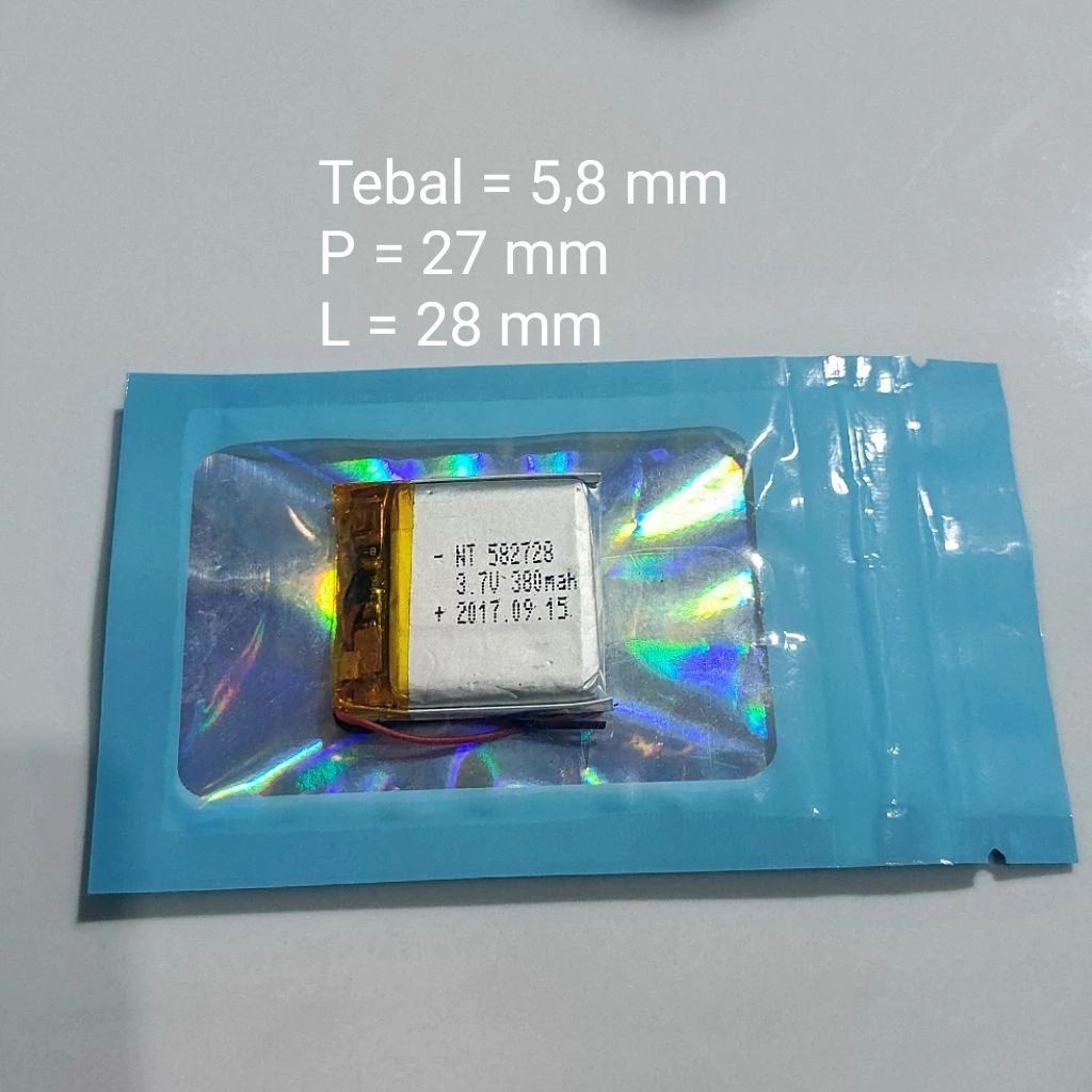 Baterai Polimer 582728 | Baterai Smart Watch,Mp3,Bluetooth dll