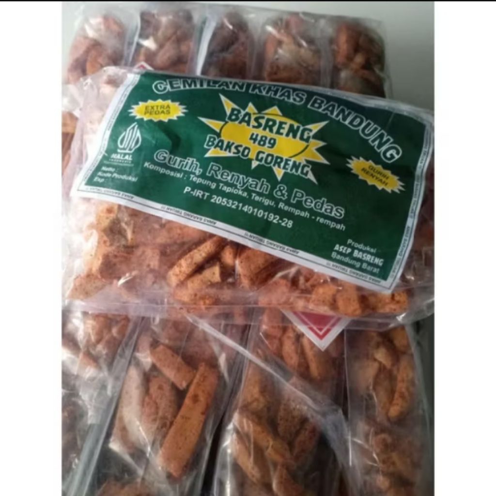 

Basreng extra pedas satu pack isi 20 pcs