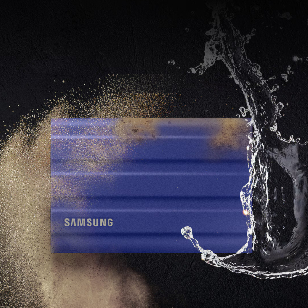 SSD Portable Samsung T7 Shield 1TB - USB Type A & C 1050Mb/s SSD External