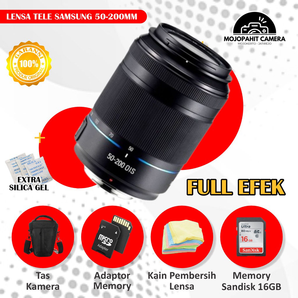 {LENSA TELE} 50-200MM SAMSUNG FOR NX200 NX2000 NX3000 SECOND NORMAL BERGARANSI