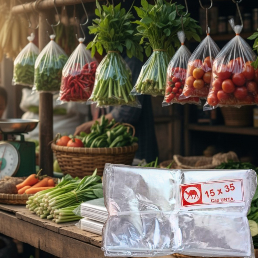 Plastik PP Tipis 15x35 | Plastik PP Tahu Tempe Sayur Teri Kerupuk | Unta Merah | Plastik Tahu
