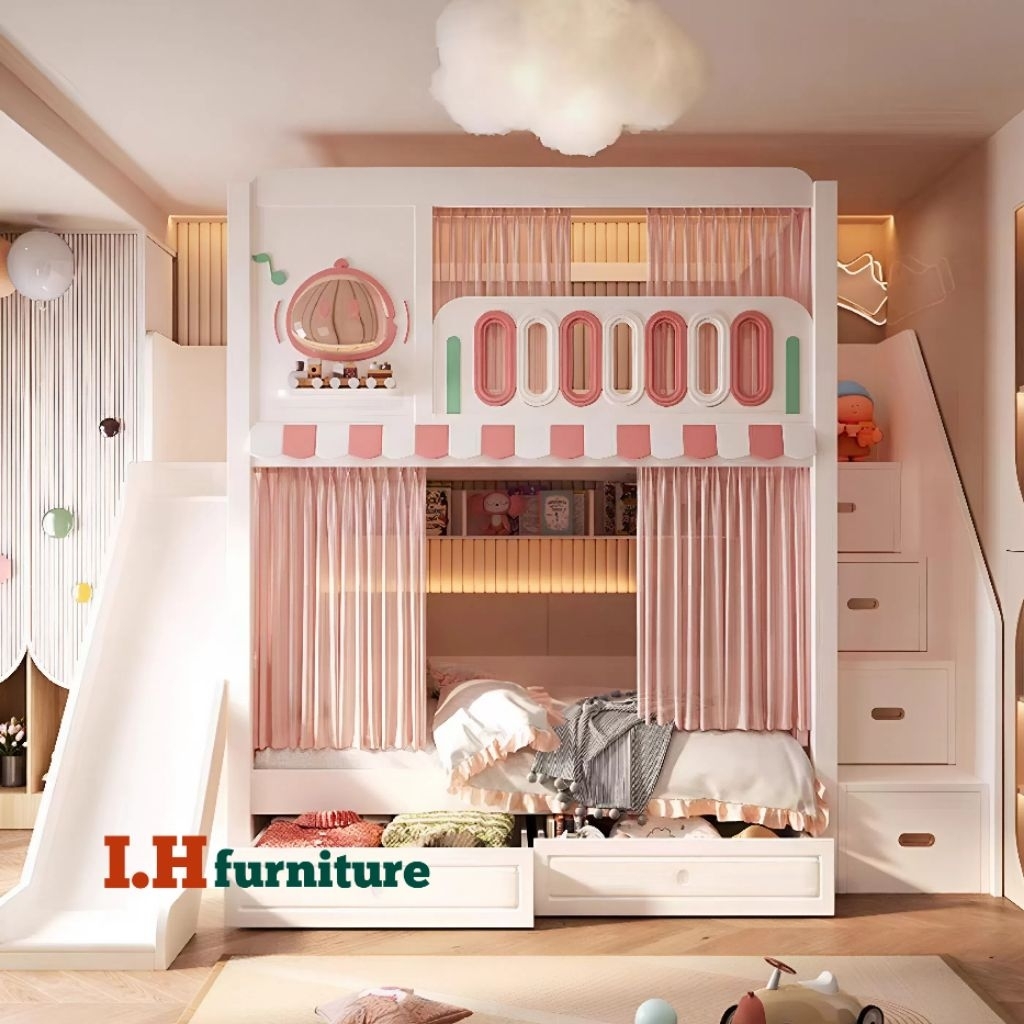 Tempat tidur anak perempuan , tempat tidur tingkat anak , tempat tidur anak custom