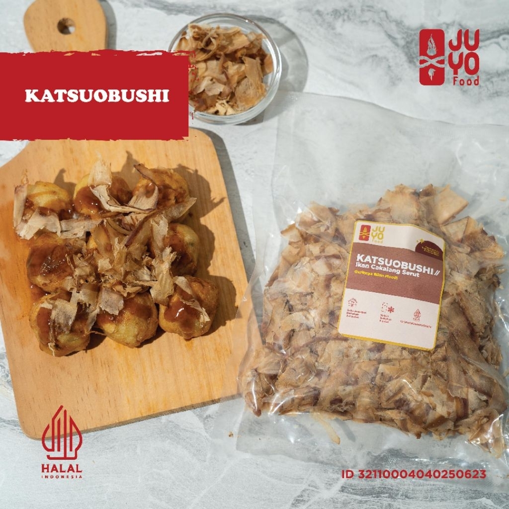 

KATSUOBUSHI 50 GRAM, ikan cakalang, bonito flake. Bisa untuk 10 porsi takoyaki!