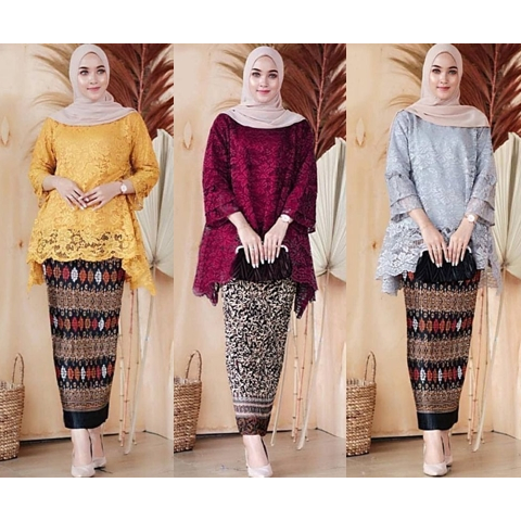 MURAH atasan kebaya rinjani | kebaya rinjani jumbo ld 130 | kebaya brokat modern | kebaya jumbo | ou