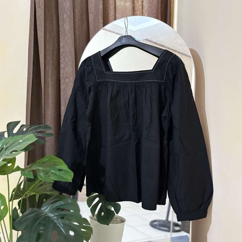 blouse korean black