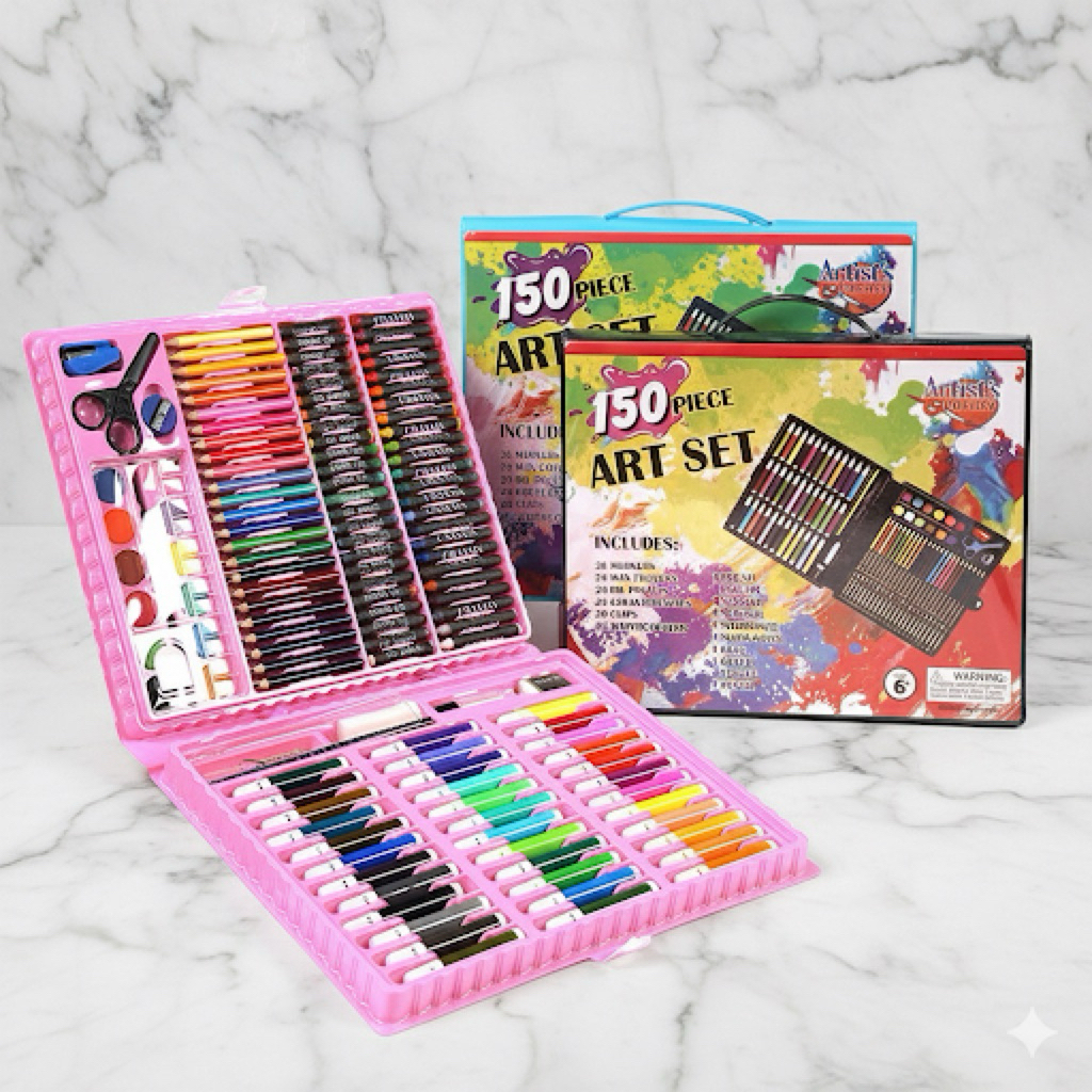 

Crayon Art Set 150 Pcs – Crayon, Spidol, Pensil Warna, Cat Air Lengkap Untuk Anak-Anak Dan Pemula