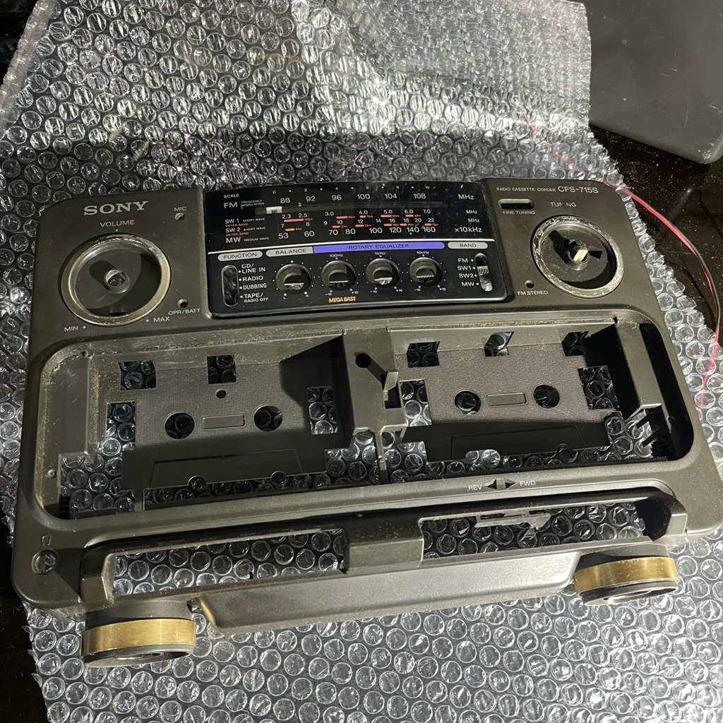 Cover Case Casing Depan Radio Tape SONY CFS-715S Original Cabutan