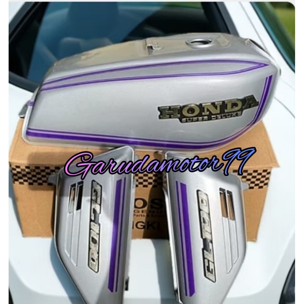body gl 100 bodyset gl 125 gl cepek tangki impor pres pabrikan set cover aki sepasang sudah striping