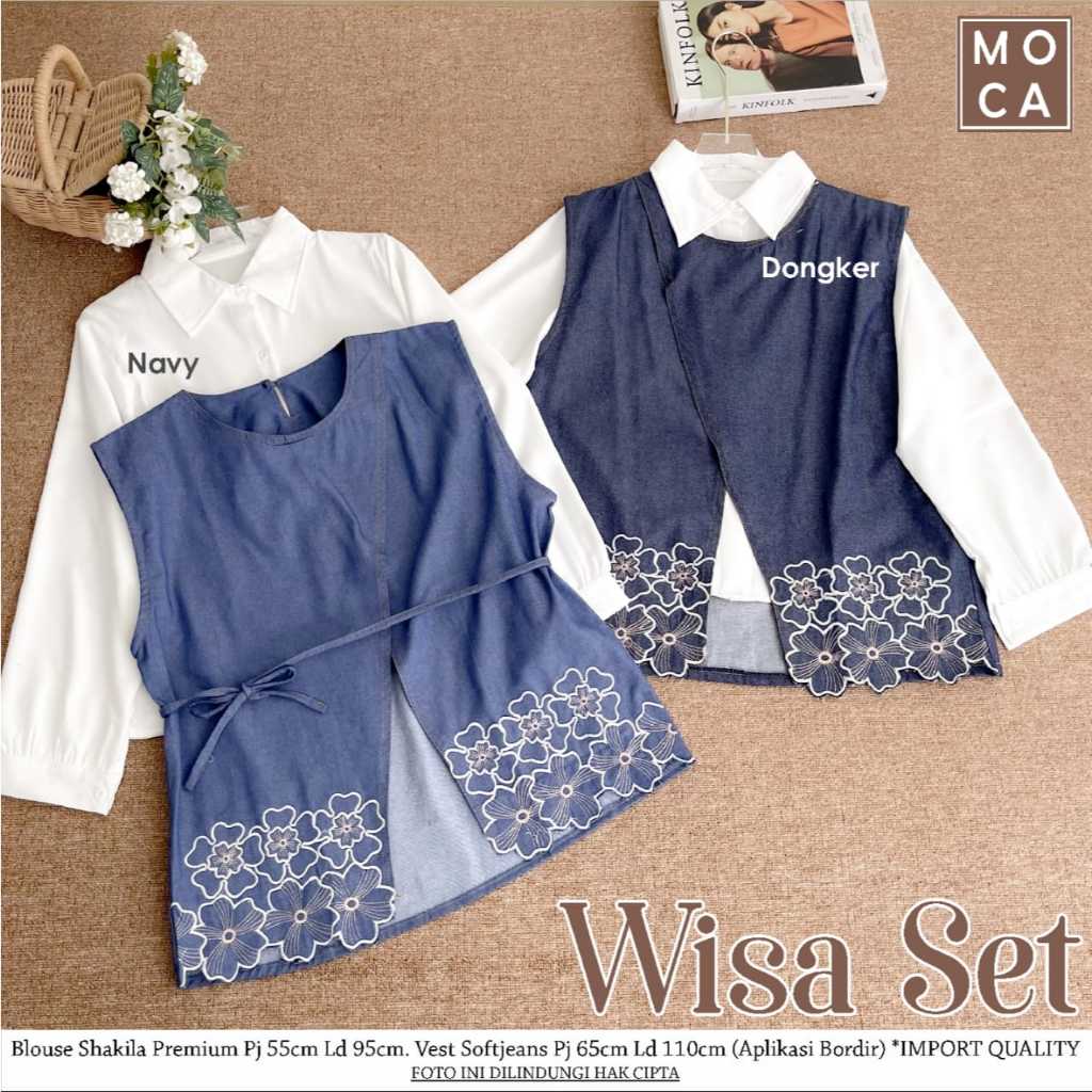 Wisa Set Original Moca Set Blouse Shakila Premium Vest Softjeans Cotton Zara Import Quality