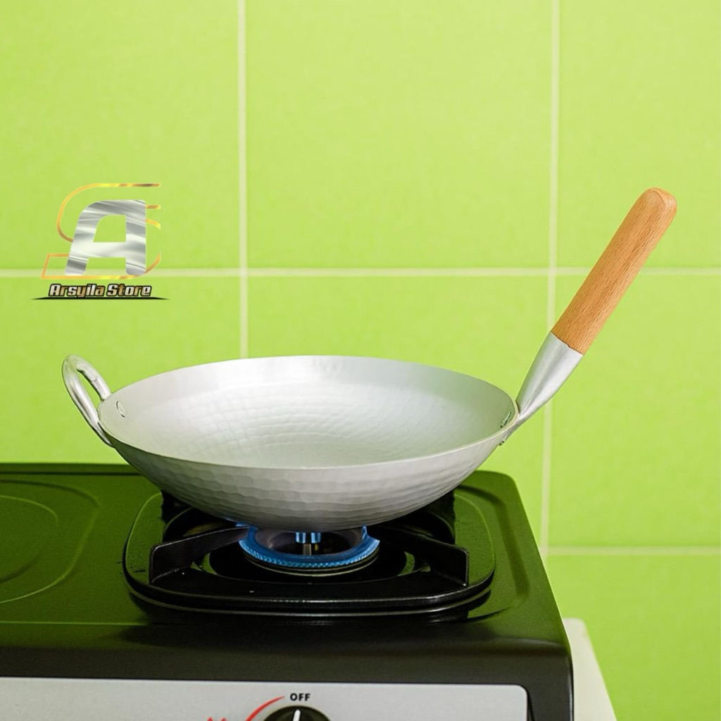 wajan seblak / wajan nasgor diamter 28 cm khas garut bahan alumunium