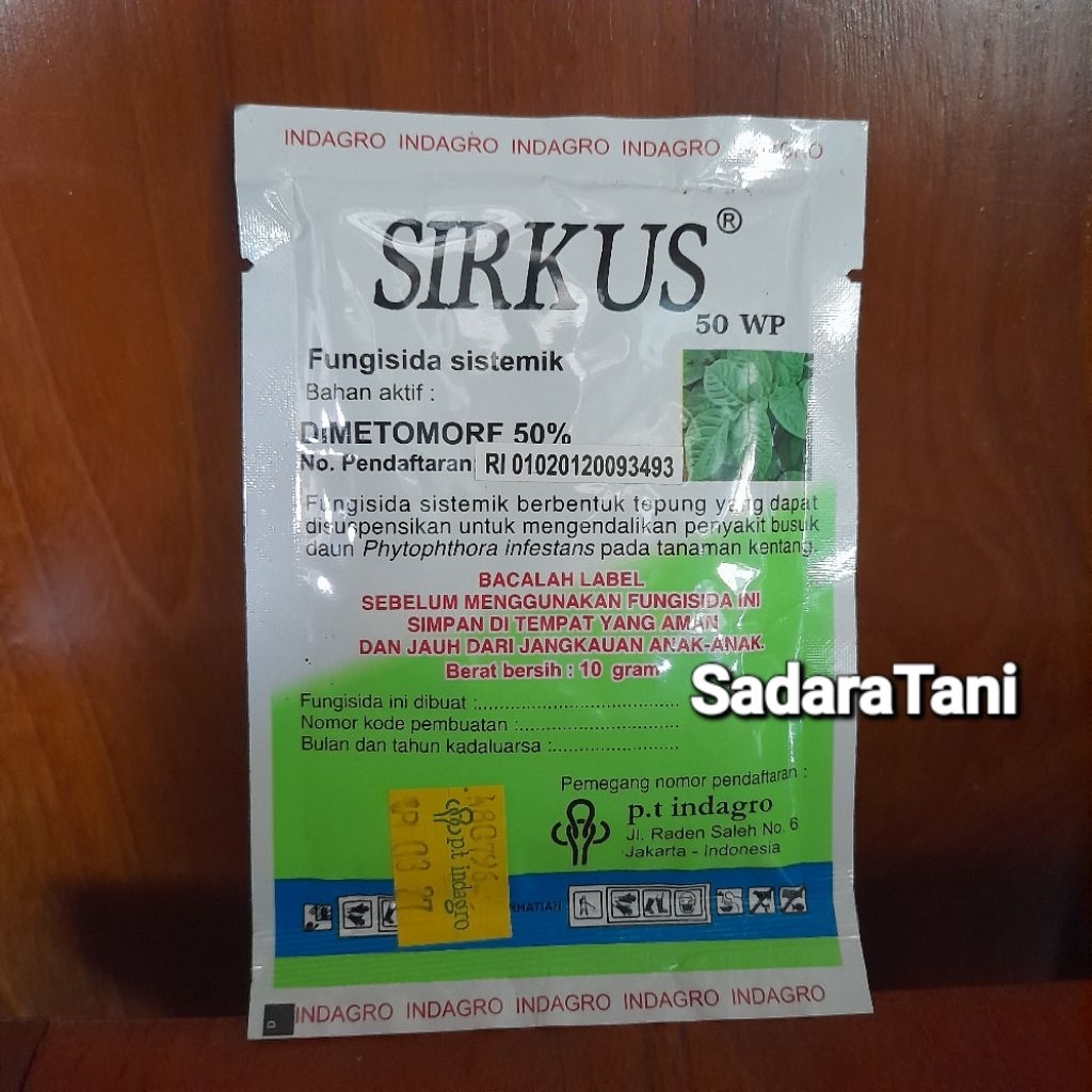 Fungisida SIRKUS 50WP 10Gr Bahan aktif : DIMETOMORF 50%