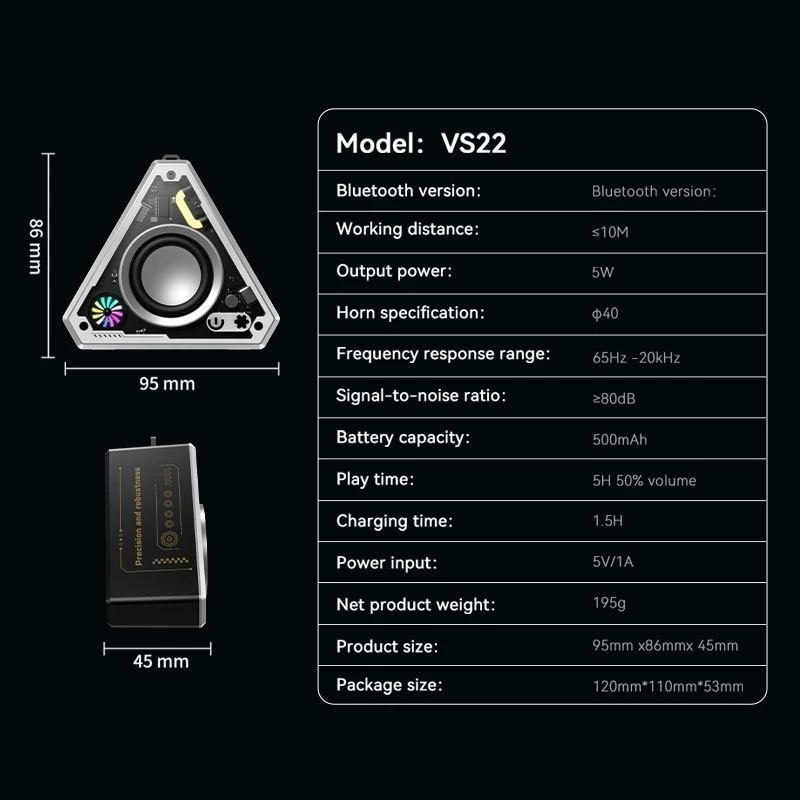 CUCI GUDANG Speaker Bluetooth 5.3 Portable Mini Rumah Mesin Musik Subwoofer RGB LED Light Speakers