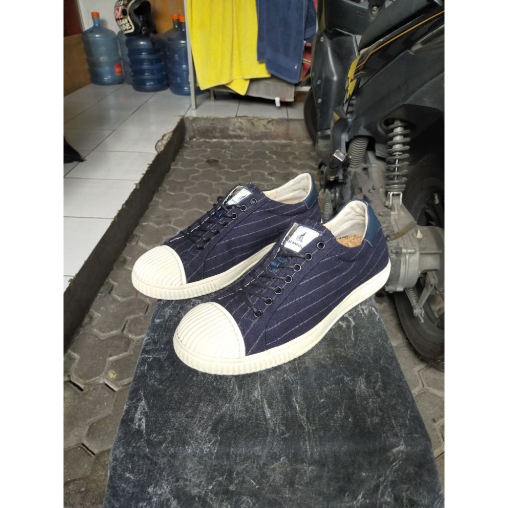 Beanpole Vulcanised Shoes Navy Blue Wool (Novesta Visvim Veja GGDB Stepney Worker Clubs Starter All 
