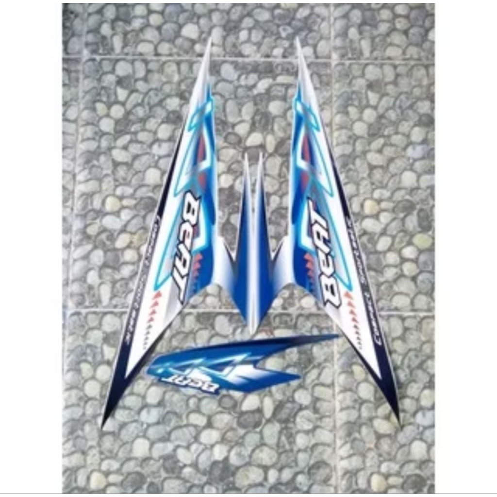 striping honda beat karbu warna putih biru