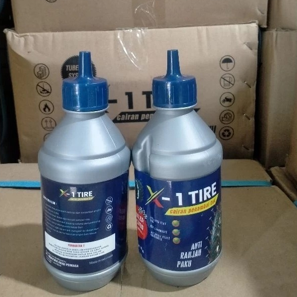 PAKET : 2 BOTOL+SELANG CAIRAN BAN TUBLES X-1 TIRE 350ml