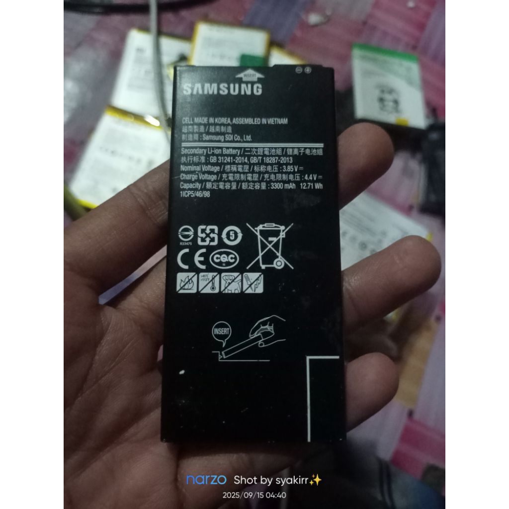 baterai batre Samsung 7j frem normal ORI copotan testead