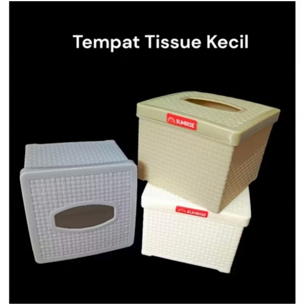 Tempat tisu kecil motif rotan / kotak tisu kecil