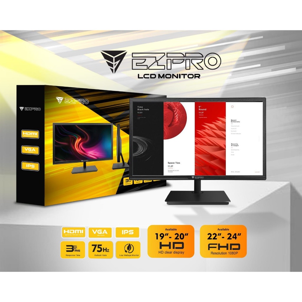 MONITOR LED EZPRO 19"INC 75Hz