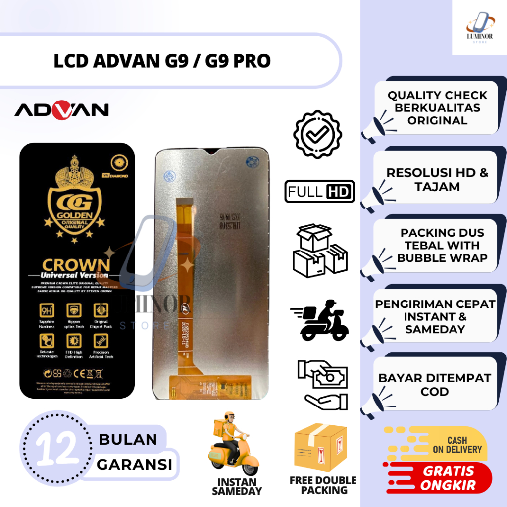 LCD TOUCHSCREEN ADVAN G9 / G9 PRO ORIGINAL 1:1 LCD ADVAN NASA PRO FULLSET COMPELTE