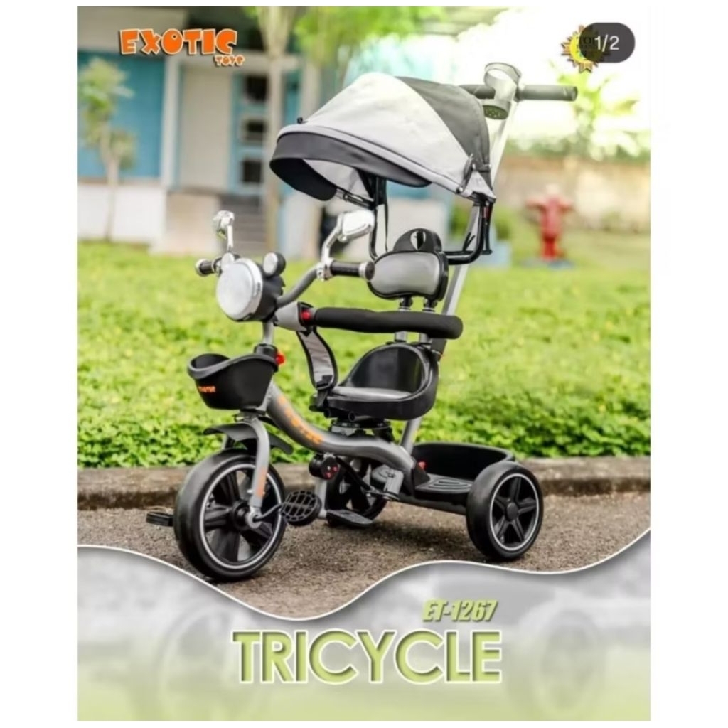 TRICYLE SEPEDA ANAK RODA TIGA 3 STROLLER ANAK ET-1267 EXOTIC HIGH QUALITY