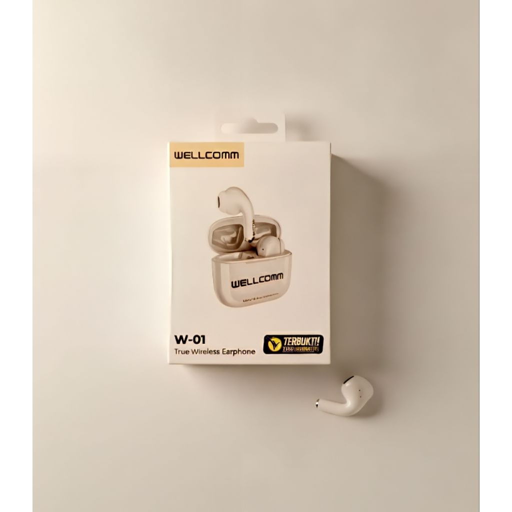 Wellcomm TWS W-01 – Headset Bluetooth Wireless Suara Jernih