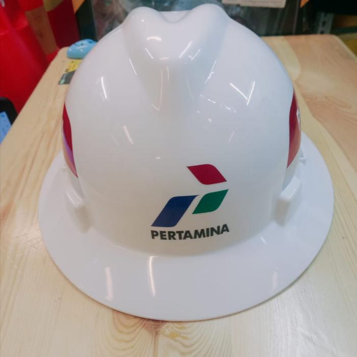 HELM SAFETY PROYEK MSA FULLBRIM INNER FASTRACK CUSTOM PERTAMINA