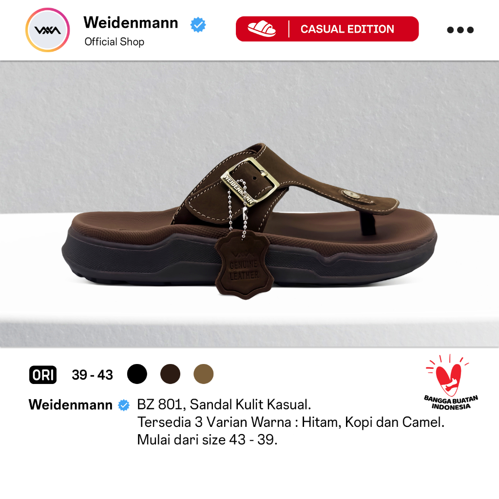 Weidenmann BZ 801 Sandal Kulit Kasual