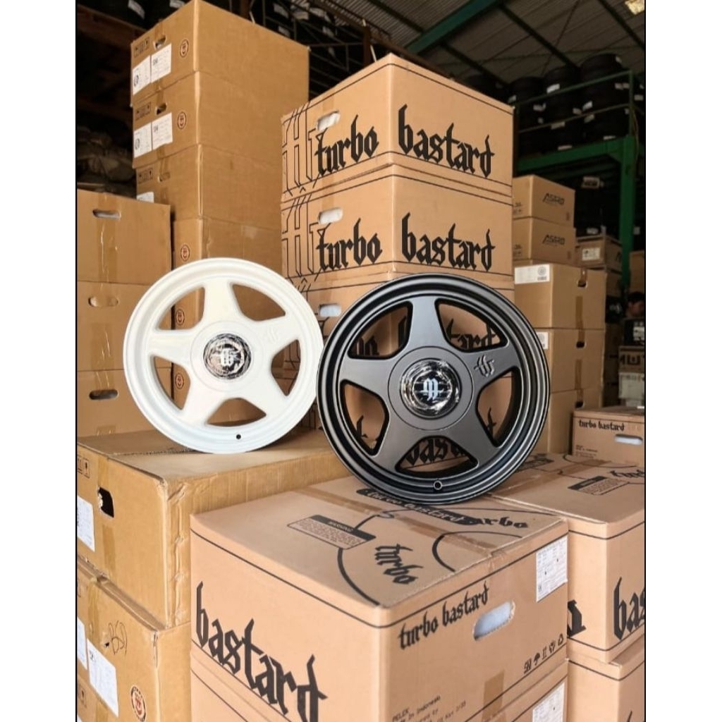 Velg Turbo Bastard R16x7.0 Pcd 4x100 ET38 White,black