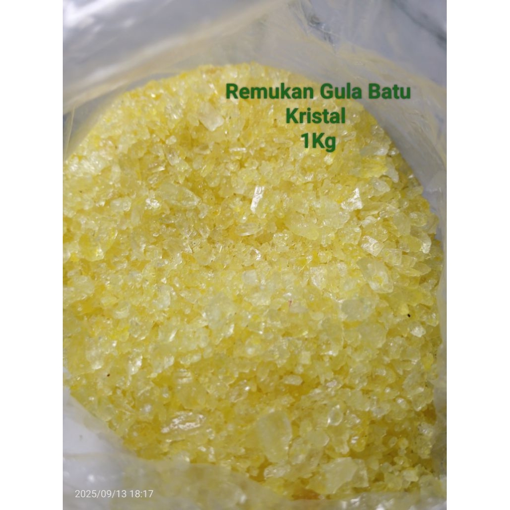 

Gula Batu Kristal - Remukan Tingkat kehancuran seukuran Beras - 1000gr - Praktis hemat