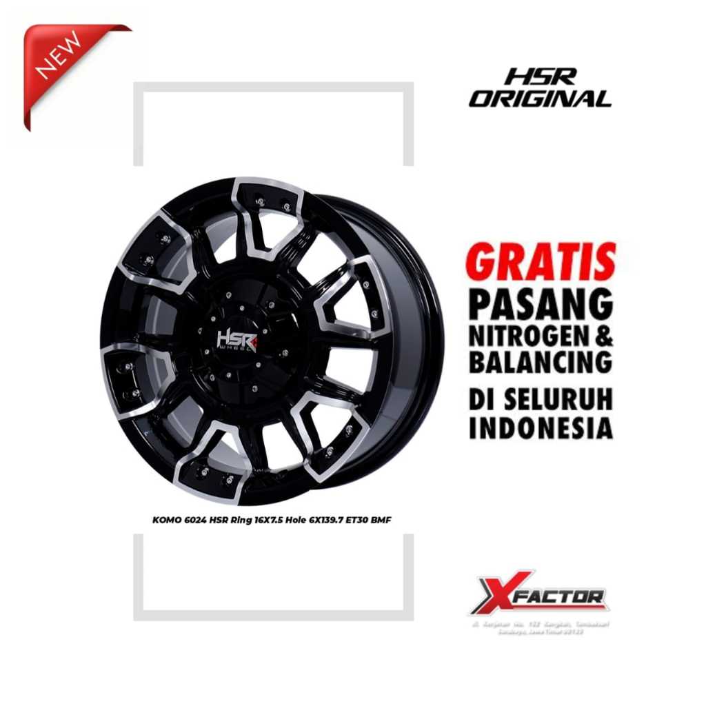 VELG MOBIL R16 HSR KOMO HSR R16X7.5 H 6X139,7 ET30 BMF
