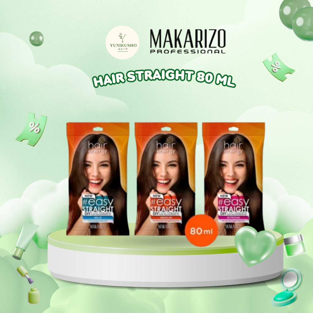 MAKARIZO Hair Energy Straight 80 ml Pelurus Rambut Keriting