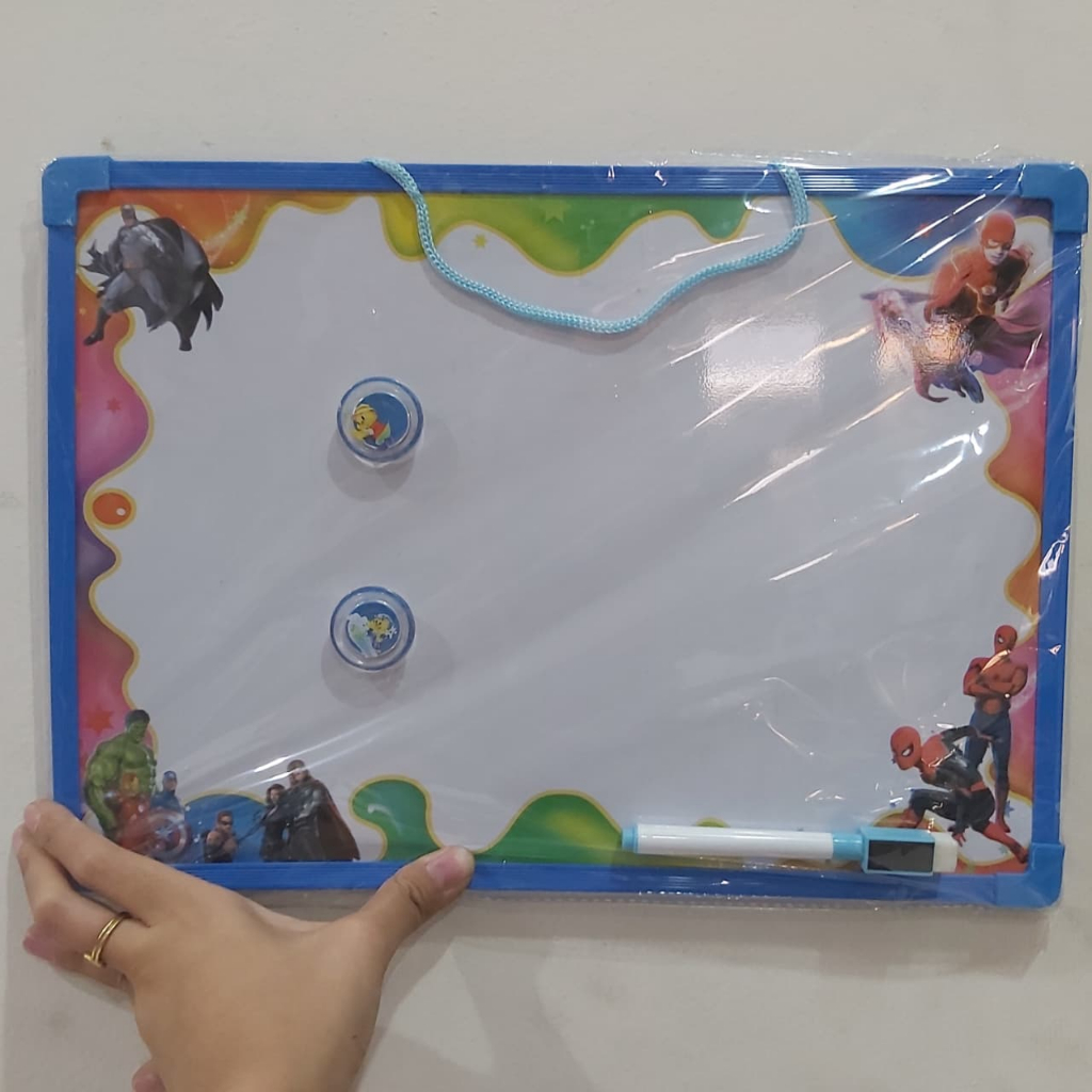

White Board Papan Tulis Magnet Whiteboard 2 Susun + Spidol Penghapus Stip Dua Sisi Double Side 6217 (35,5 x 25,5 cm)