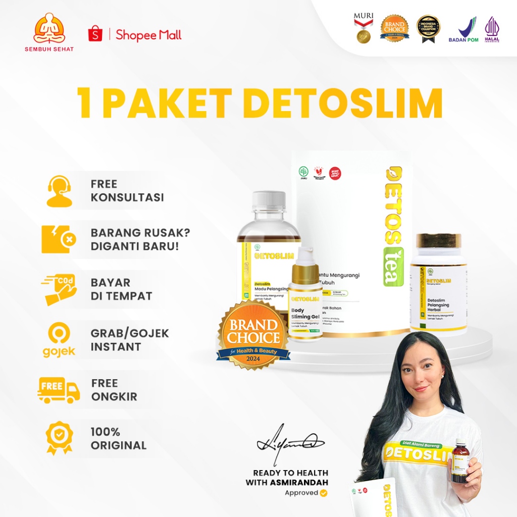 Detoslim Paket Lengkap Herbal Pelangsing Membantu Mendukung Program Diet Dengan Cepat