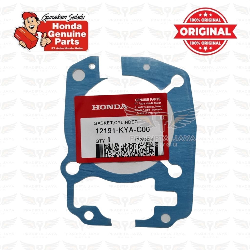 Perpak Blok KYA MEGAPRO MONO VERZA CRF 150 ORI Original AHM - 12191KYAC00 - Paking Gasket