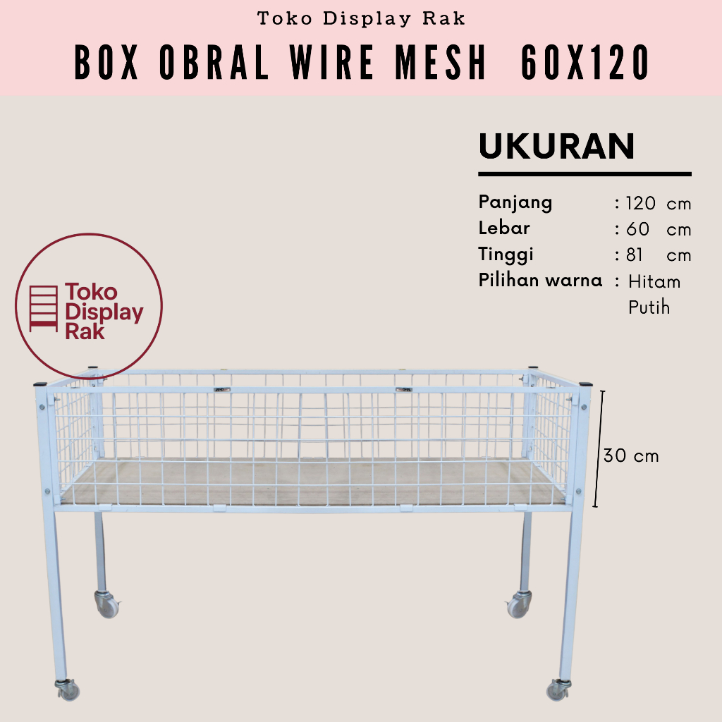 Rak Obral WireMesh Serbaguna Murah 60x120 cm
