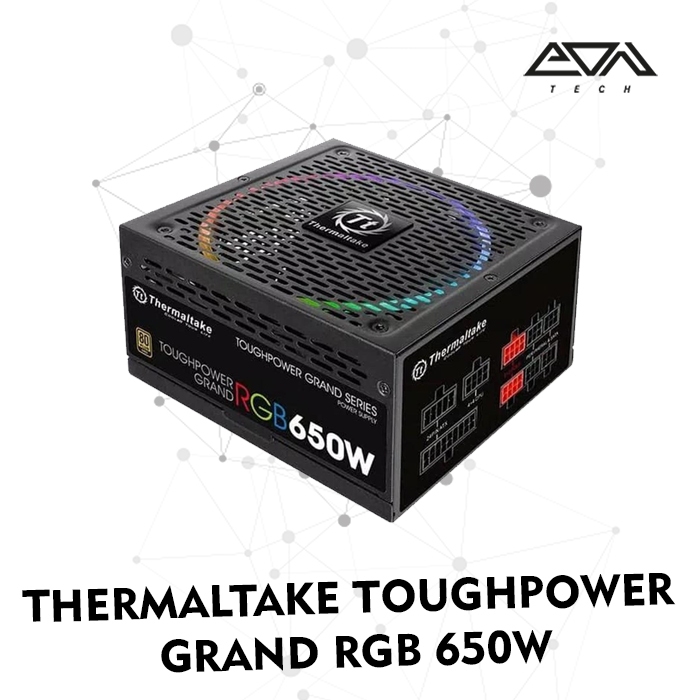 Thermaltake Toughpower Grand RGB 650W Full Modular 80+ Gold Power Supply / PSU - 10 Years Warranty