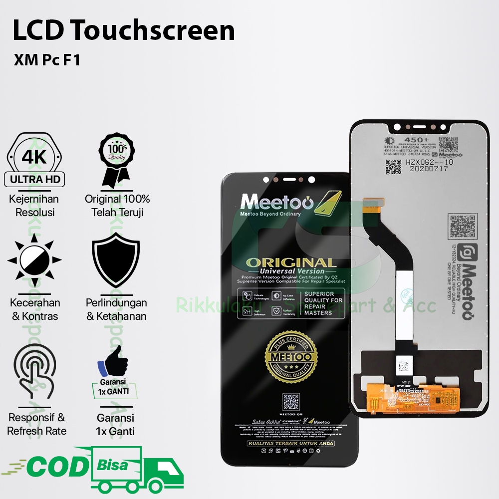 LCD Touchscreen Xiaomi Pocophone F1 Original 100% Fullset