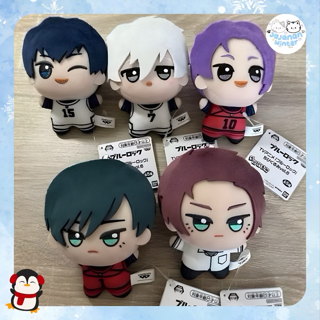 (PRE ORDER SATUAN) Official Bluelock Chibigurumi Vol 6: Isagi Nagi Reo Rin Sae