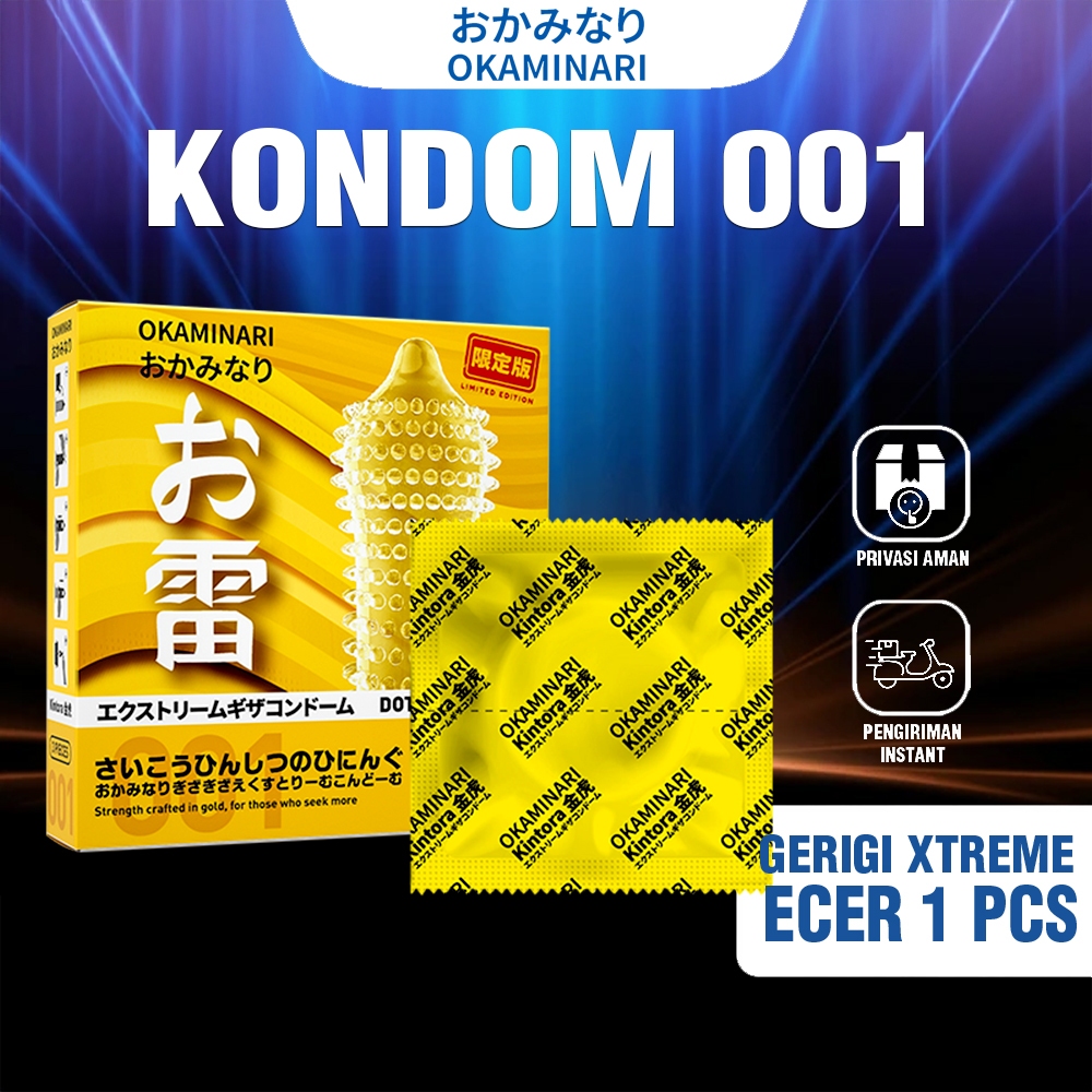 Kondom 001 Okaminari OKM Varian Bergerigi Extreme Original Eceran - Privasi Terjaga