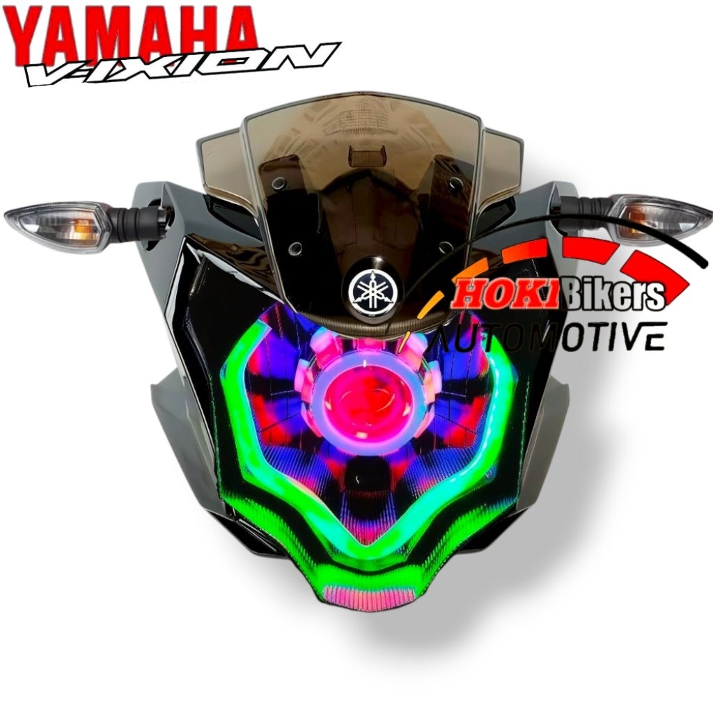Headlamp NVA PNP NVL Custom Vixion LED Projie RGB Model Futuristik – Lampu Depan Variasi Motor Lampu