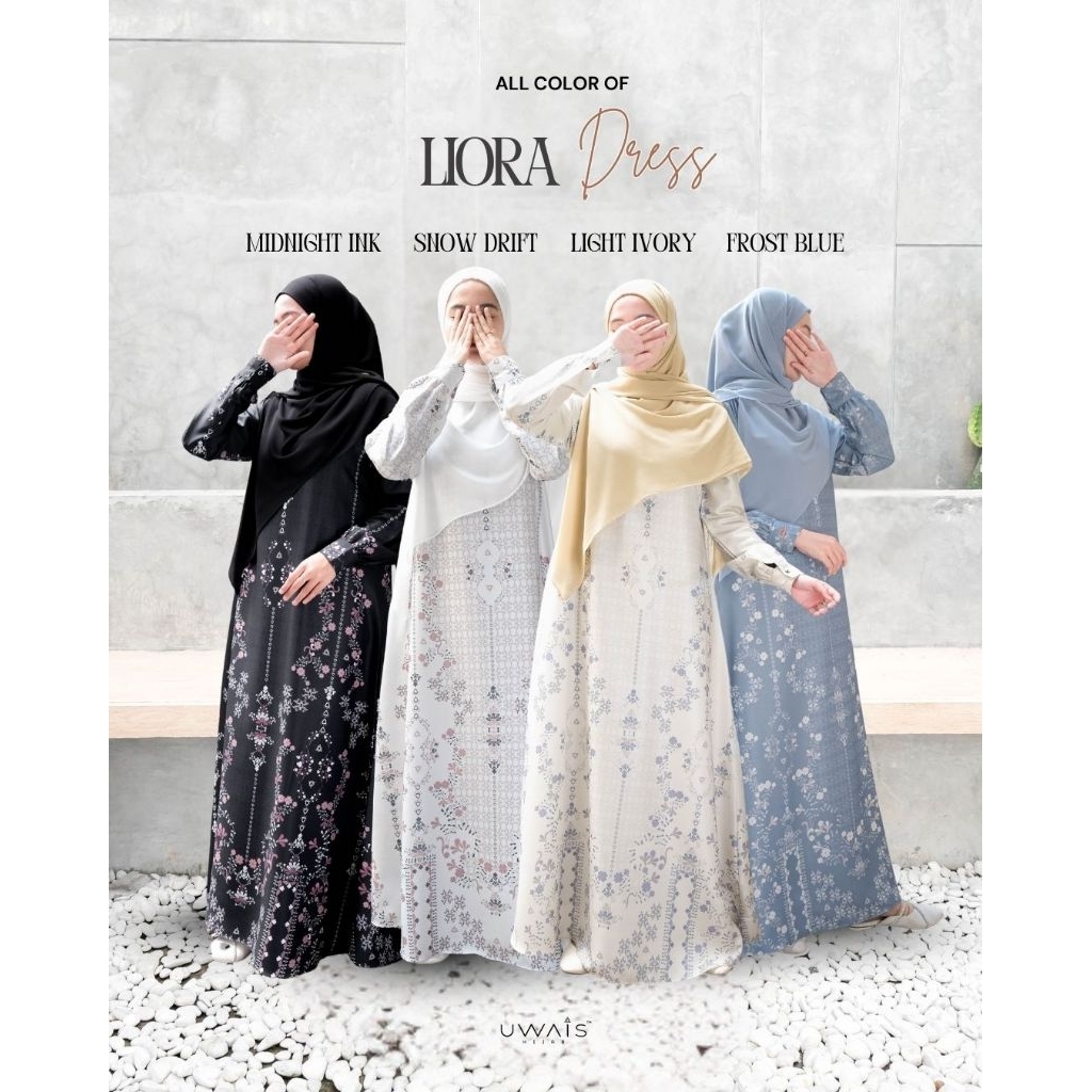 (READY) LIORA DRESS GAMIS UWAIS HIJAB