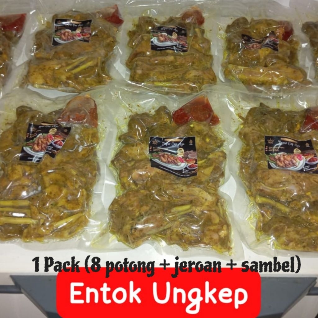 

Entok ungkep 1 ekor free sambel halal 100 %