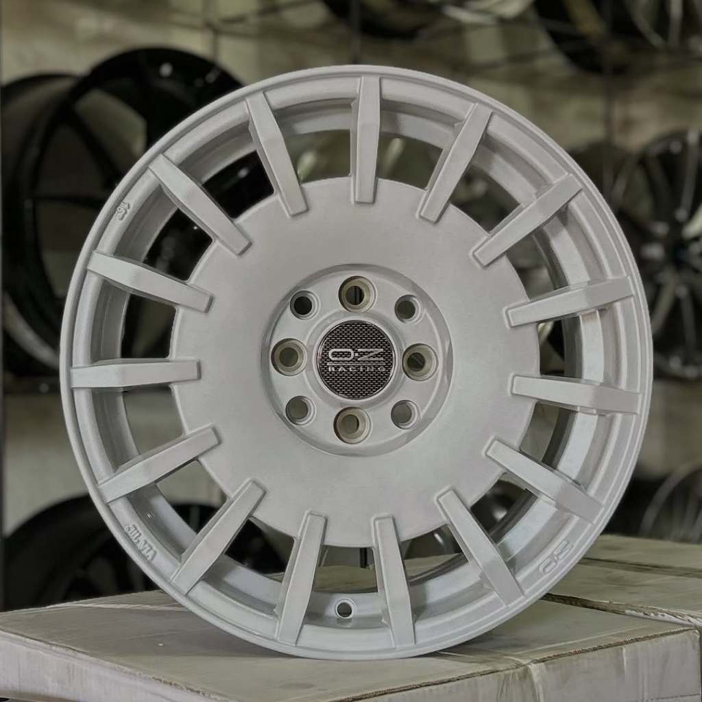 Velg Oz Racing Ring 16 Lebar 7 inch Pcd 8x100/114.3 Et 38 Warna White Velg Mobil Brio Jazz Mobilio A