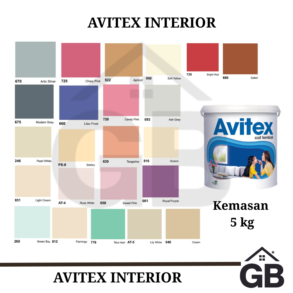 Avitex 5Kg // Cat Tembok Dinding 5kg  Avitex By Avian Brands (et.2)